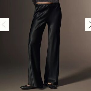 Anthropologie Tilda Pull-On Wide-Leg Satin Pants